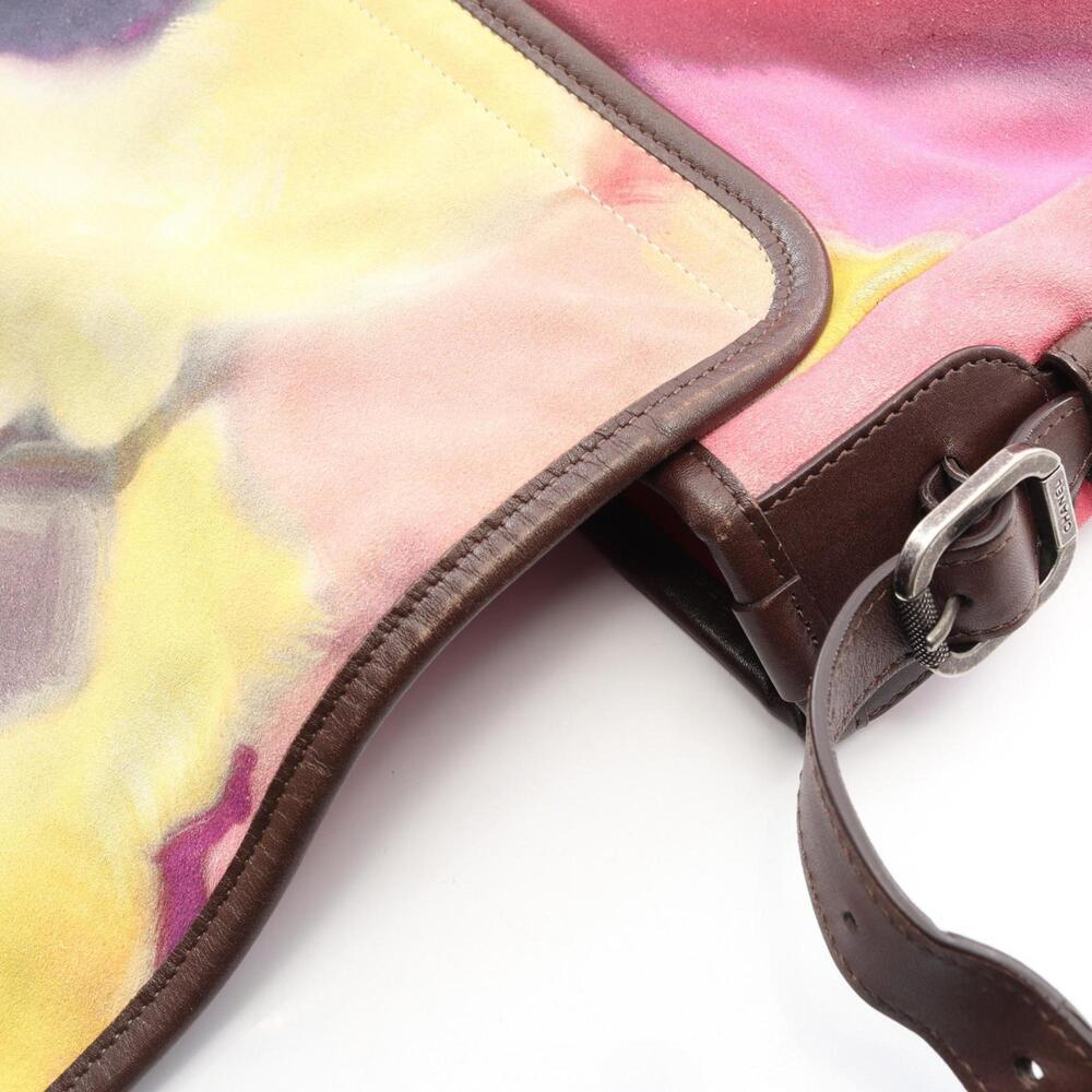 Chanel Coco Mark Shoulder Bag, Suede Leather, Women's, Brown Multicolor, A90809 - Picture 7 of 10